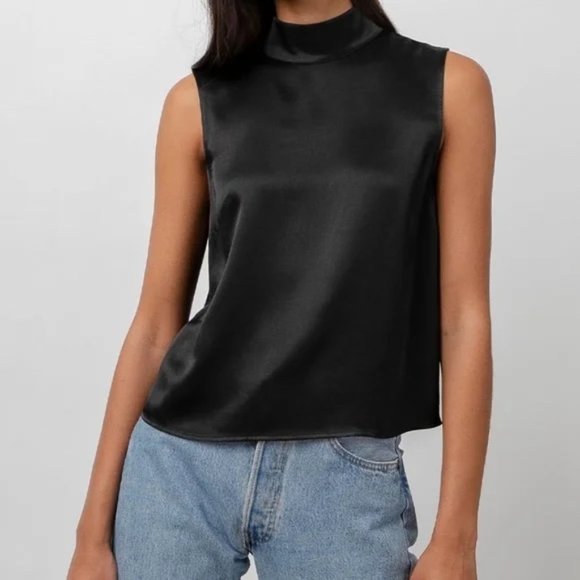 Satin High Neck Top - Picture 2 of 2